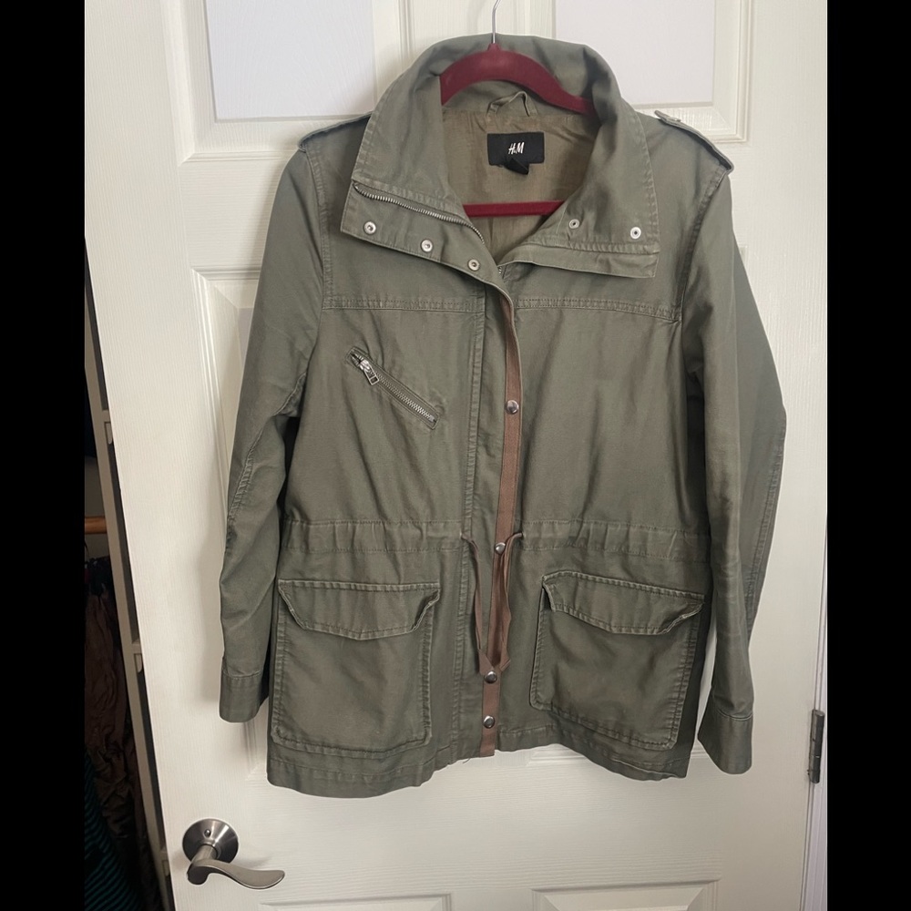 Womens army green military jacket